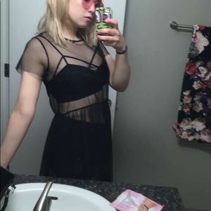 Mesh see through dress